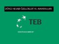 TEB Bankası Döviz Hesabı Özellikleri