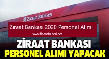 Ziraat Bankası 2020 Personel Alımı