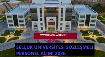 Selçuk Üniversitesi 2020 Personel Alımı