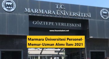 Marmara Üniversitesi Personel Alımı 2021