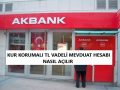 Akbank kur korumalı tl vadeli mevduat nedir