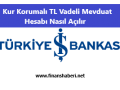 İş Bankası Kur Korumalı TL Vadeli Mevduat Hesabı Açma