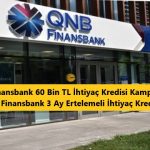 Finansbank 3 ay ertelemeli ihtiyaç kredisi